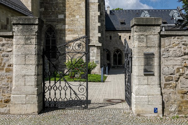 Nordhausen Cathedral, also called Dom zum Heiligen Kreuz Nordhausen, in the historic old town, Nordhausen, Thuringia, Germany, Europe