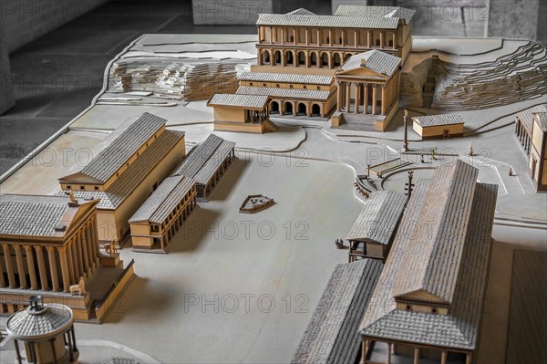 Replica as model, the Roman Forum c. 50 B.C., Glyptothek, Munich, Bavaria, Germany, Europe