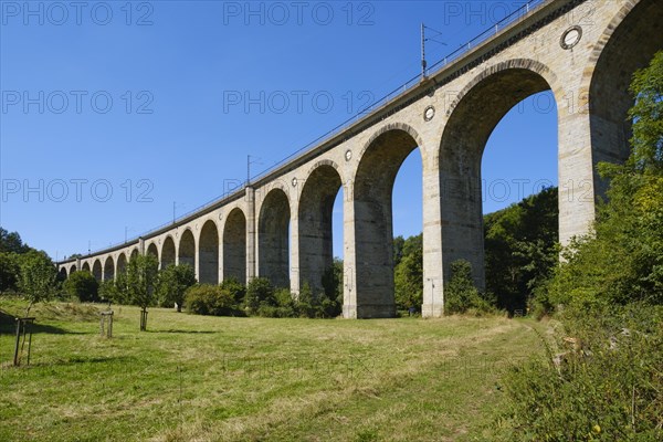 Railway viaduct, Altenbeken viaduct, sand-lime bridge, Altenbeken, East Westphalia-Lippe, North Rhine-Westphalia, Germany, Europe