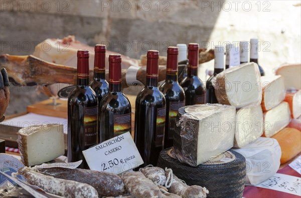 Weekly market, market stall with local products, Majorca, Balearic Islands, Spain, Europe