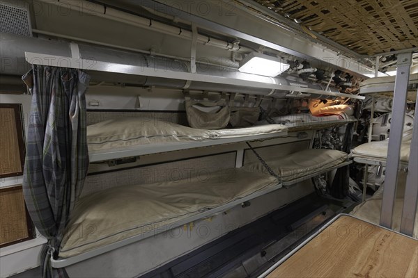 Submarine bunk, Submarine Tonijn, Naval Museum, Den Helder, Province of North Holland, Netherlands