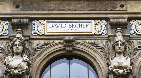 Splendid facade detail, Karlovy Vary, Czech Republic, Europe