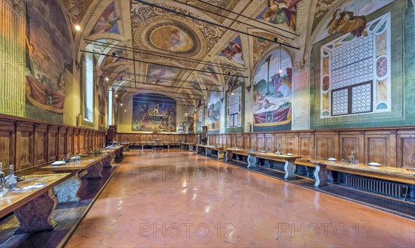 Monastery Monte Oliveto Maggiore Interior Tuscany Italy