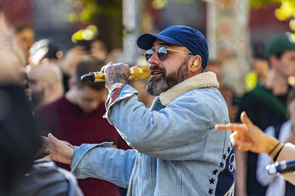 Spontaneous free concert by the rapper Sido, promotion for the car brand Smart, Berlin, Germany, Europe