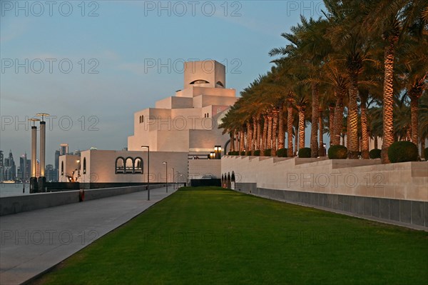 Museum of Islamic Art by the Archtics Ieoh Ming Pei and Jean-Michel Wilmotte, Doha, Qatar, Asia