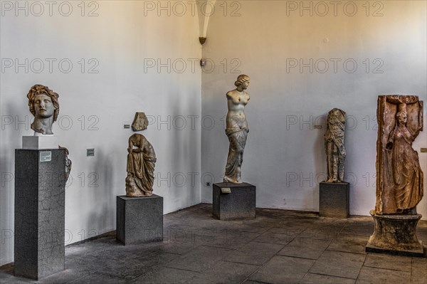 Statue Hall, Archaeological Museum in the former Order Hospital of the Knights of St John, 15th century, Old Town, Rhodes Town, Greece, Europe