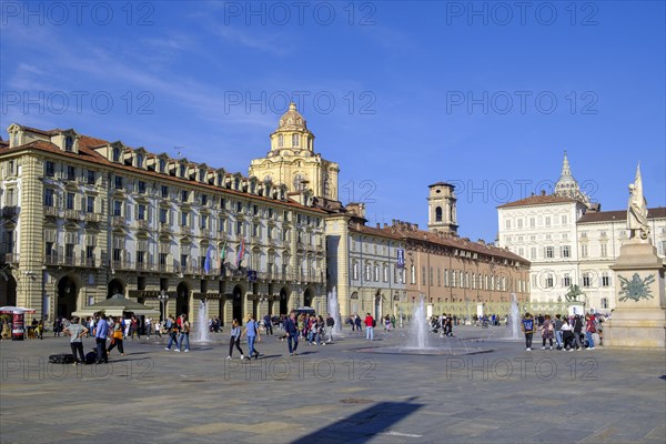 Piazza Castello, Turin, Piedmont, Italy, Europe