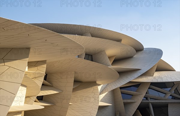 Architectural detail, National Museum of Qatar building, Doha