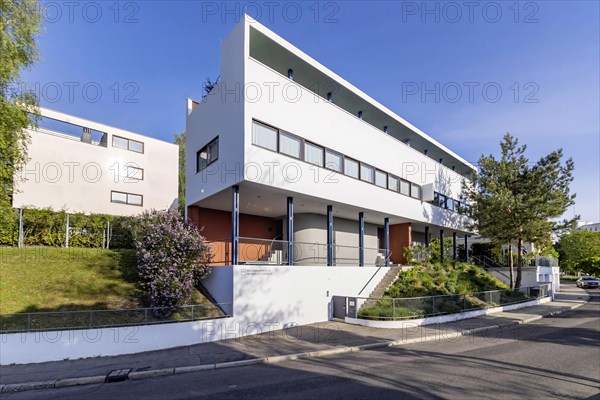 UNESCO Weissenhofsiedlung, Weissenhof Museum in the Le Corbusier House, Stuttgart, Baden-Wuerttemberg, Germany, Europe