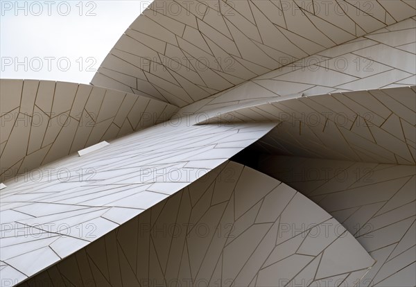 Architectural detail, National Museum of Qatar building, Doha