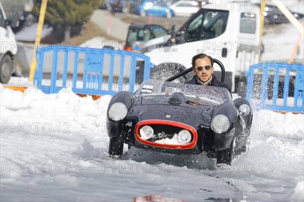 Ferrari 250 Testa Rossa, faithful replica on a scale of 1:3 by The Little Motor Company, The ICE, St. Moritz, Engadin, Switzerland, Europe