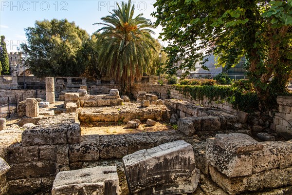 Ruins of the Temple of Aphrodite, Rhodes Town, Greece, Europe