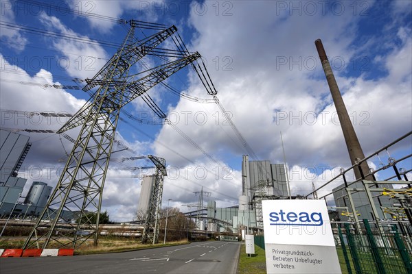 STEAG power plant Duisburg-Walsum, hard coal-fired power plant on the site of the former Walsum colliery, Duisburg, North Rhine-Westphalia, Germany, Europe