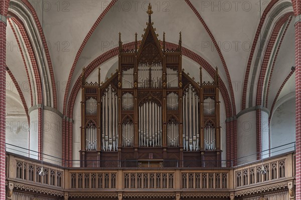 Furtwaengler organ from 1867 in Bardowick Cathedral, Bardowick, Lower Saxony, Germany, Europe