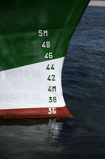 Oudeschild harbour, ship detail, ship bow, June, Texel island, North Sea, North Holland, Netherlands