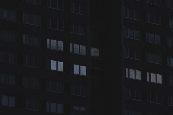 An apartment block in the Marzahn district, photographed in Berlin, 01.02.2023., Berlin, Germany, Europe