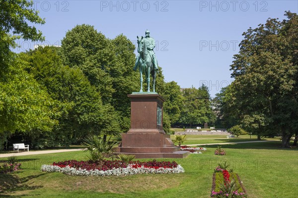 Equestrian Monument to Emperor Wilhelm I in Kiel Castle Garden, Kiel, Schleswig-Holstein, Germany, Europe