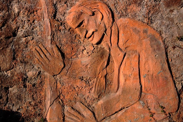 Marcello Cammi, sculptor and painter from Bordighera Italy, sculpted and painted along the Sasso river for most of his life