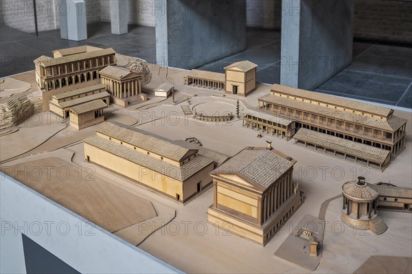 Replica as model, the Roman Forum c. 50 B.C., Glyptothek, Munich, Bavaria, Germany, Europe