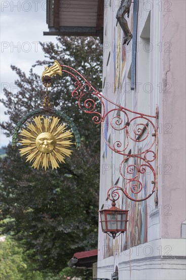 Nose shield of a sun from the Hotel Sonne, Bad Hindelang, Bavaria, Germany, Europe