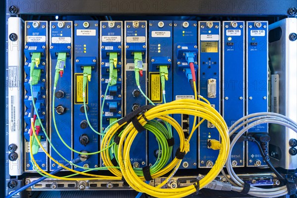 Distribution cabinet of a technical service provider for internet, high-tech, Stuttgart, Baden-Wuerttemberg, Germany, Europe