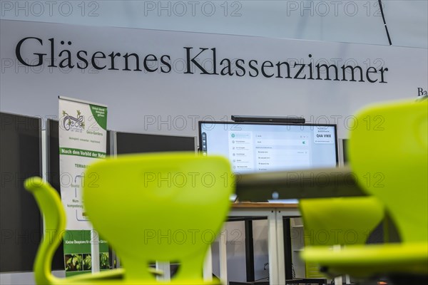 Digital classroom. The trade fair Didacta is Europes largest education trade fair, target groups are teachers and trainers at kindergartens, schools and universities. Stuttgart, Baden-Wuerttemberg, Germany, Europe