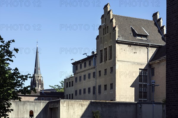 Old detention house behind the Moers district court, former court prison, architectural monument in the style of the German Renaissance, Moers, North Rhine-Westphalia, North Rhine-Westphalia, Germany, Europe