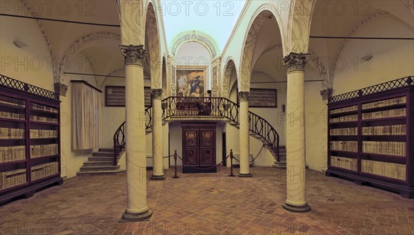 Library Monastery Monte Oliveto Maggiore Interior Tuscany Italy