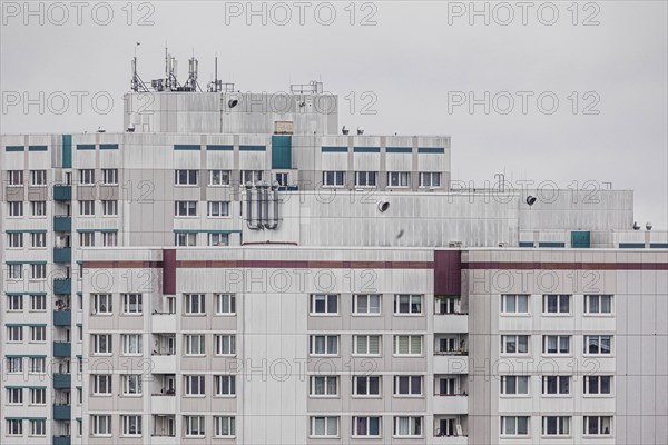 Apartment blocks in the Marzahn district, photographed in Berlin, 01.02.2023., Berlin, Germany, Europe
