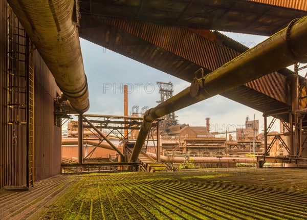 View of blast furnace, Haut Fourneau B, Liege, Belgium, Europe