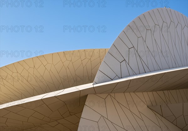 Architectural detail, National Museum of Qatar building, Doha