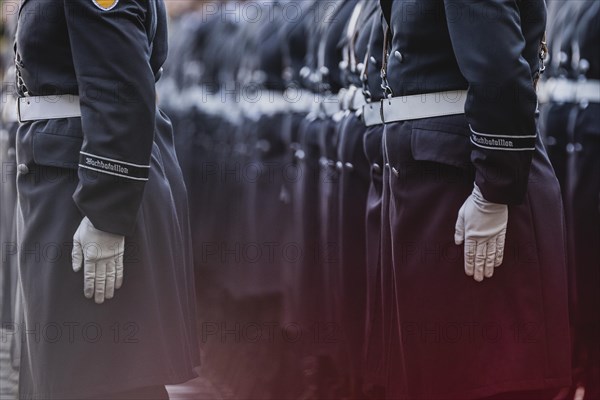 Soldiers of the Guard Battalion of the German Armed Forces, taken during the reception of the Prime Minister of Italy at the Federal Chancellery in Berlin, 03.02.2023., Berlin, Germany, Europe