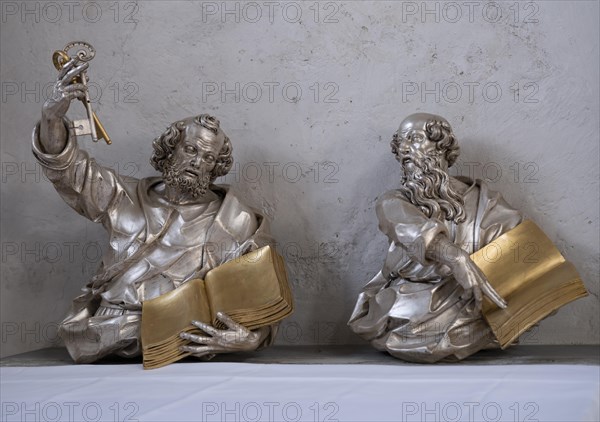 Silver busts of Peter