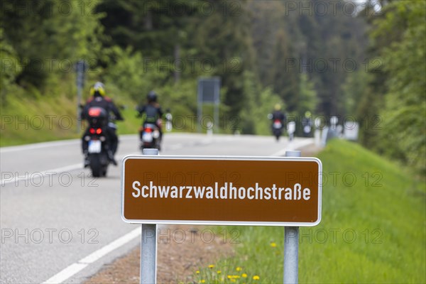 The Black Forest High Road is one of the oldest and best-known holiday routes in Germany. It is part of the Bundesstrasse 500 and a popular route for motorcyclists, Baiersbronn, Baden-Wuerttemberg, Germany, Europe
