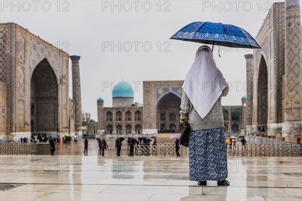 UNESCO World Heritage Site Registan in Samarkand, Samarkand, Uzbekistan, Asia