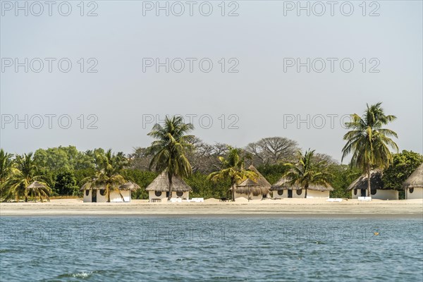 Hotel Village Plage d'Or on the beach of Jinack Island, Sine Saloum Delta, Senegal, West Africa, Africa