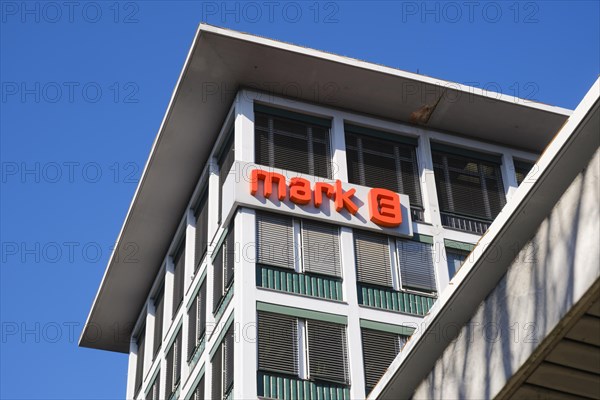 Building with logo and sign, Mark-E, electricity supply company, energy service provider, Hagen, North Rhine-Westphalia, Germany, Europe