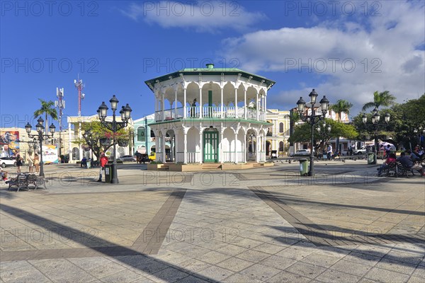 Pavilion in Parque Independenzia in Centro Historico, Old Town of Puerto Plata, Dominican Republic, Caribbean, Central America