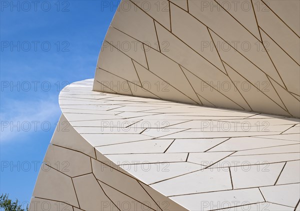 Architectural detail, National Museum of Qatar building, Doha