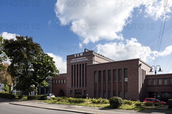 Recklinghausen transformer station, heritage-protected building, Route der Industriekultur and is both a transformer station and a museum, Museum Strom und Leben, Recklinghausen, North Rhine-Westphalia, North Rhine-Westphalia, Germany, Europe