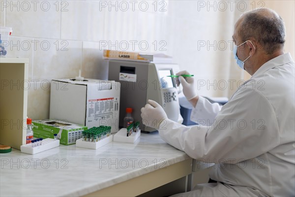 Laboratory financed by German Development Aid in the town of Stefan Voda, which has taken in refugees from Ukraine, Stefan Voda, 20.01.2023. Test laboratory., Moldova, Europe