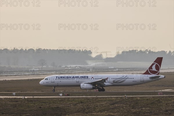 A Turkish Airlines plane stands at the capitals airport BER in Berlin, 09022023., Berlin, Germany, Europe