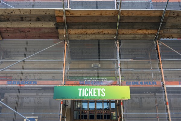 Scaffolding at the side entrance to the concert hall, Gendarmenmarkt, Berlin, Germany, Europe