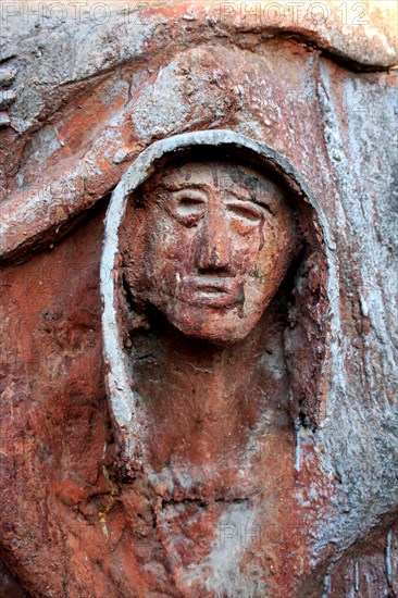 Marcello Cammi, sculptor and painter from Bordighera Italy, sculpted and painted along the Sasso river for most of his life