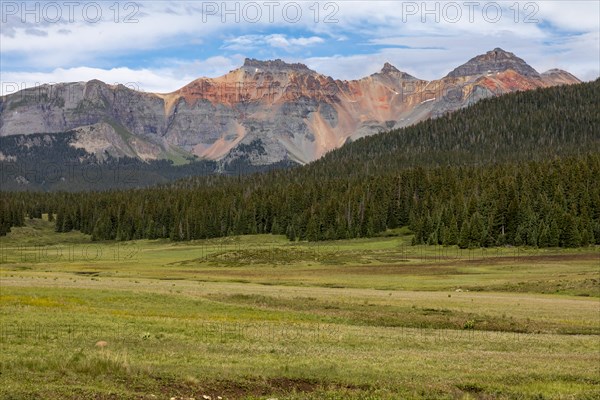 Ames, Colorado, Peaks in the San Juan Mountains range in southwest Colorados Uncompahgre National Forest