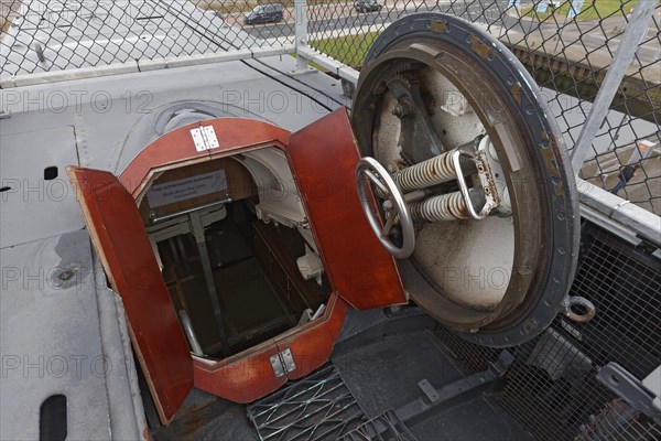 Submarine hatch, Submarine Tonijn, Naval Museum, Den Helder, Province of North Holland, Netherlands