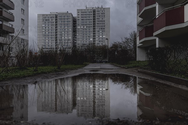 Apartment blocks in the Marzahn district, photographed in Berlin, 01.02.2023., Berlin, Germany, Europe