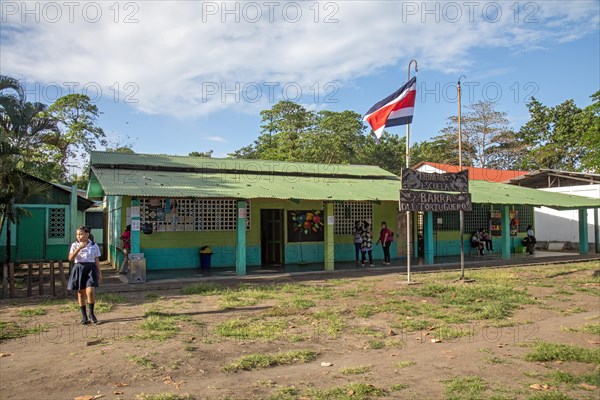 Tortuguero, Costa Rica, A school near the beach in this small village on the Caribbean coast next to Tortuguero National Park. Costa Rica has a high quality educational system, with primary and secondary education free and compulsory, Central America