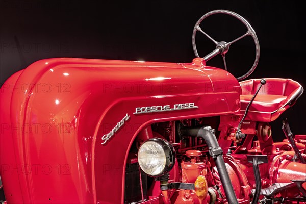 Porsche Diesel Tractor Standard 218, Year of Construction 1959, Porsche Museum, Vintage Tractor, Car Museum, Stuttgart, Baden-Wuerttemberg, Germany, Europe