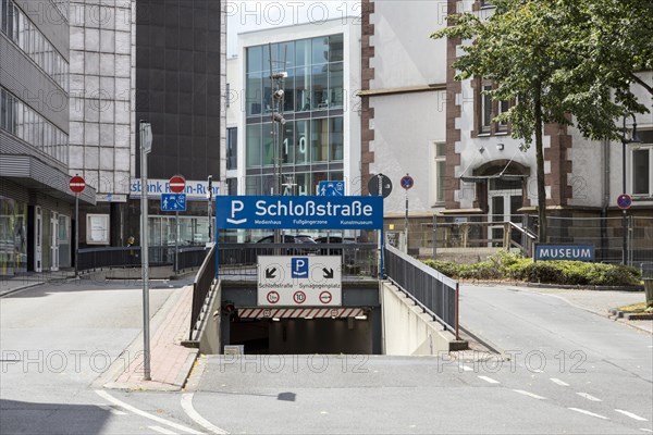 Schlossstrasse underground car park, Muelheim an der Ruhr, North Rhine-Westphalia, North Rhine-Westphalia, Germany, Europe